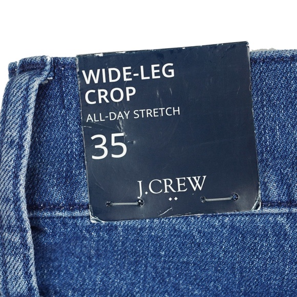 New JCREW Size 35 Wide-Leg Crop Jean Welt Pockets All-Day Stretch $118 CB374 - Picture 5 of 6